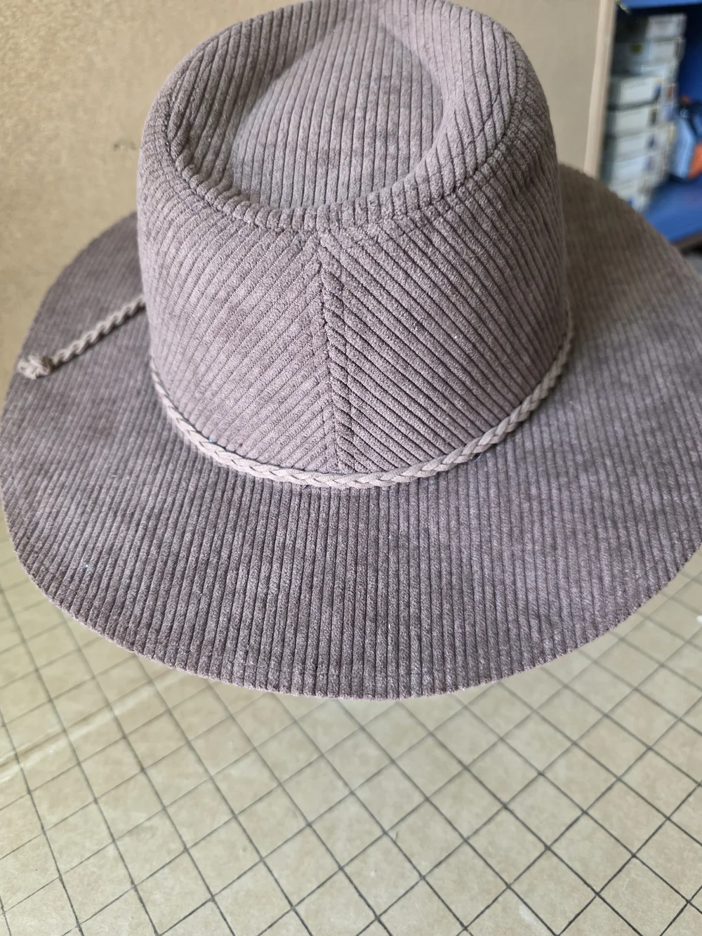 Sonoma Corduroy Wide-Brim Hat in Brown Boho Festival Fall Accessory